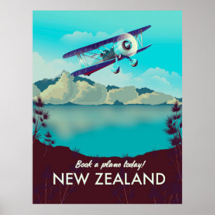 Buchen Sie noch heute ein Flugzeug! Neuseeland Poster