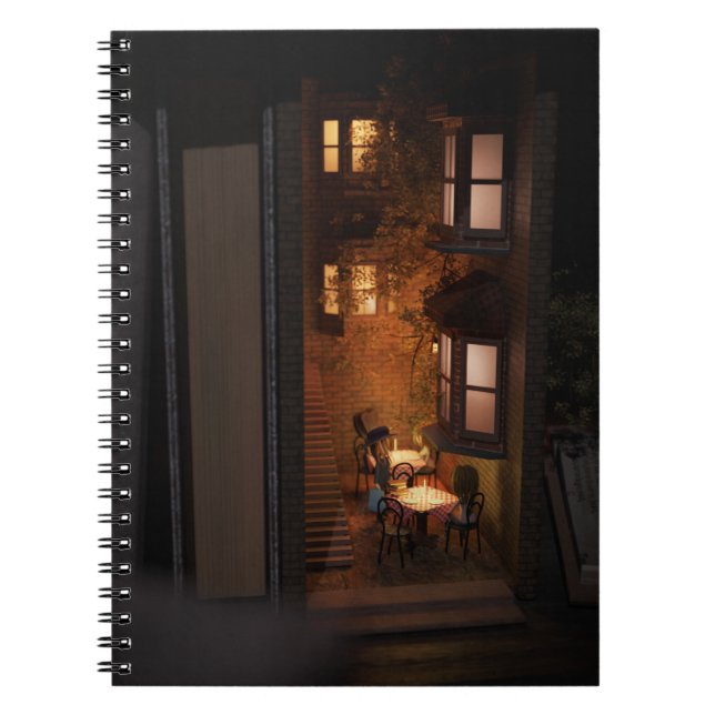 Buchen Sie nook diorama - kleines Café Notizblock (Vorderseite)