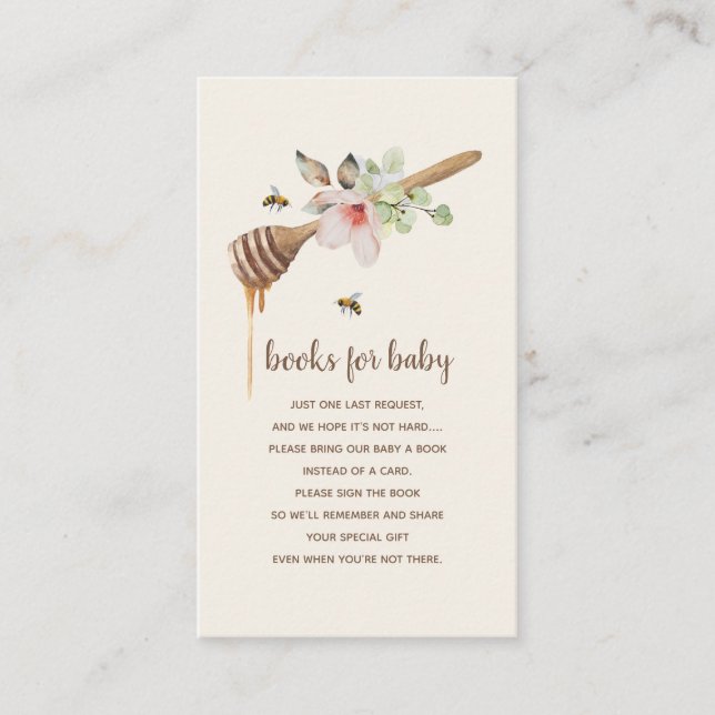Buchen Sie Sweet als Honey Baby Dusche. Begleitkarte (Vorderseite)