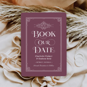 Buchen Sie unser Date Wine Red Vintag Cover Weddin Save The Date