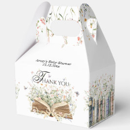 Buchen Sie Wildblume ein neues Kapitel Babydusche  Geschenkschachtel