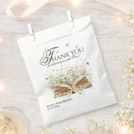 Buchen Sie Wildblume ein neues Kapitel Babydusche  Geschenktütchen