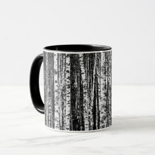 Buchen, weiß und kohlengrau tasse