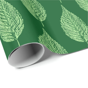 Buchenleaf Chalk Print, Deep Emerald Green Geschenkpapier