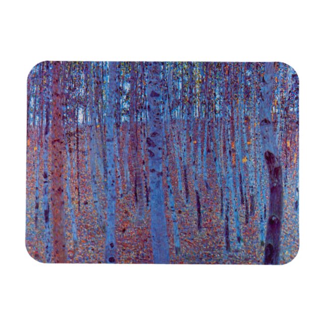 Buchenwald von Gustav Klimt, Vintager Jugendstil Magnet (Horizontal)