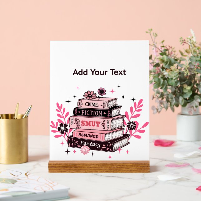 Bücher Acrylschild (Hochzeit)