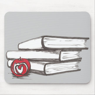 Bücher + Apple | kundengerecht Mousepad