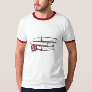 Bücher + Apple   kundengerecht T-Shirt