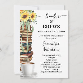 Bücher & Brause Kaffee Sonnenblumen Junggesellinne Einladung