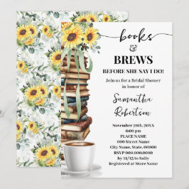 Bücher & Brause Kaffee Sonnenblumen Junggesellinne Einladung