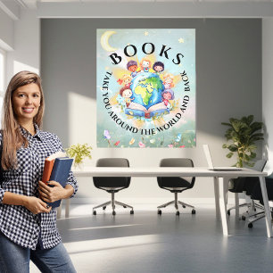 Bücher bringen dich um die moderne und niedliche W Leinwanddruck