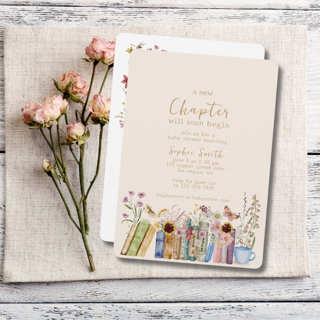 Bücher & Brunch Eine neue Kapitel Kinderdusche Einladung (Von Creator hochgeladen)