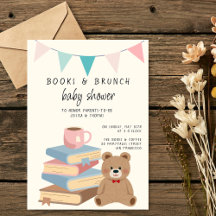Bücher & Brunch Neutrale Bücher & Teddy Baby-Party