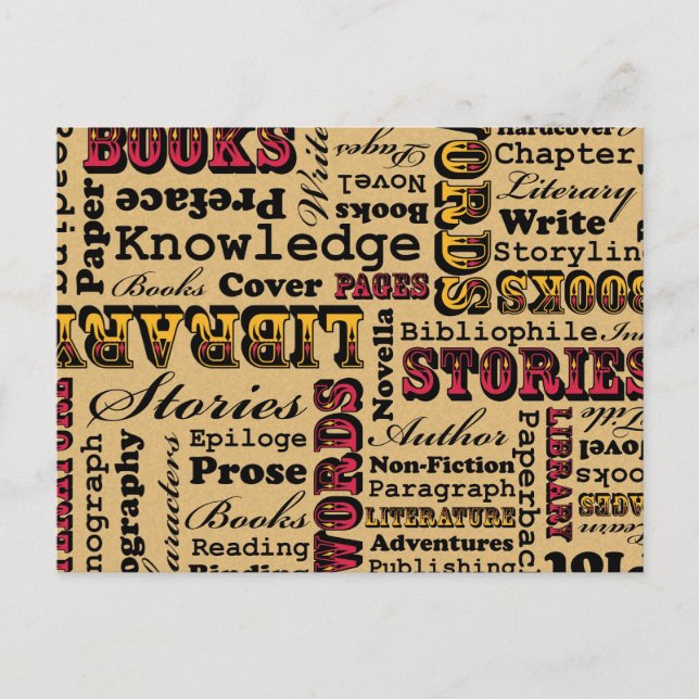 Bücher Bücher Bücher! Postkarte (Vorderseite)