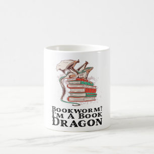 Bücher - Bücherwurm? Ich bin ein Buchdrache Kaffeetasse