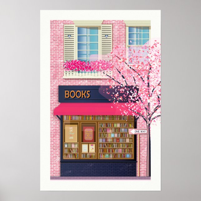 Bücher, Buchladen, Geschenk für Buchliebhaber Poster (Vorne)