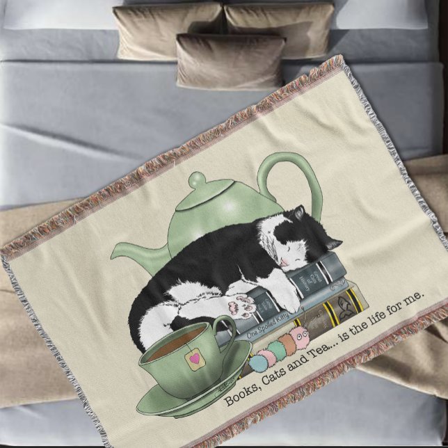 Bücher Cat Tee Niedlich Decke (Von Creator hochgeladen)