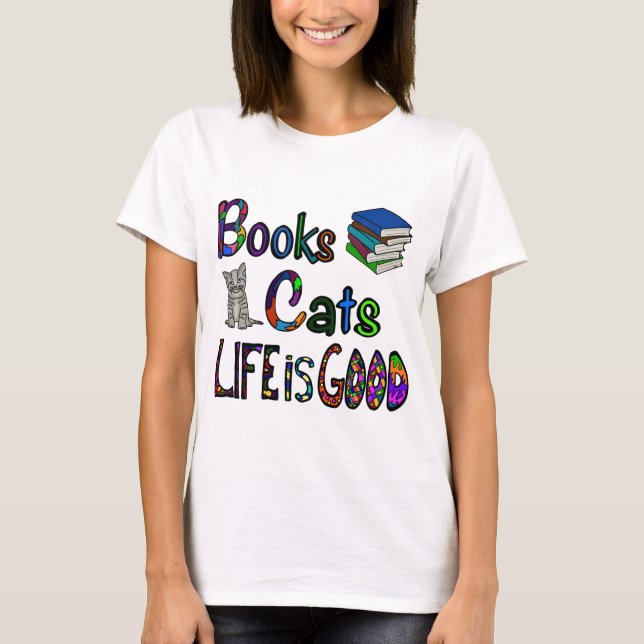 Bücher Das Leben ist ein guter T - Shirt (Vorderseite)