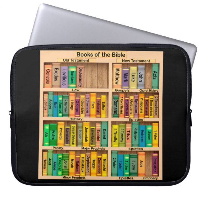 Bücher der Bibel Laptopschutzhülle (Vorderseite)