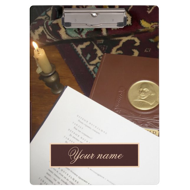 Bücher des letzten Jahrhunderts Klemmbrett (Vorderseite)