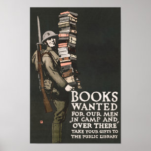 Bücher, die für unsere Männer im Lager Gewollt wer Poster
