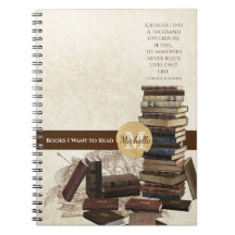 Bücher, die ich zum Lesen Vintager Notebooks Gewol