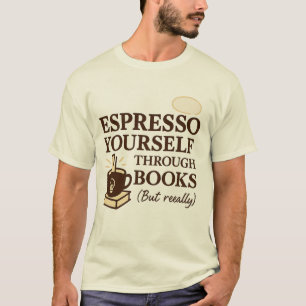 Bücher & Espresso Shirt - Für gemütliche Kaffeepau