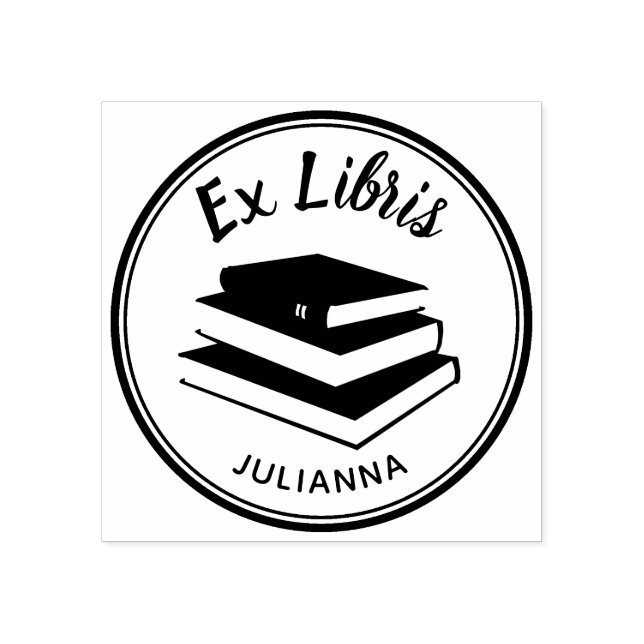 Bücher Ex Libris Custom Buchzeichen Personalisiert Gummistempel (Prägung)