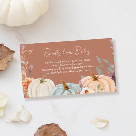Bücher fordern Fall Kleine Pumpkin Baby Dusche Begleitkarte