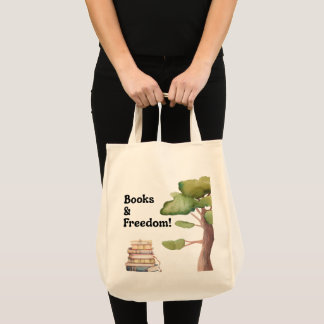 Bücher + Freiheit Reader Tote Tragetasche