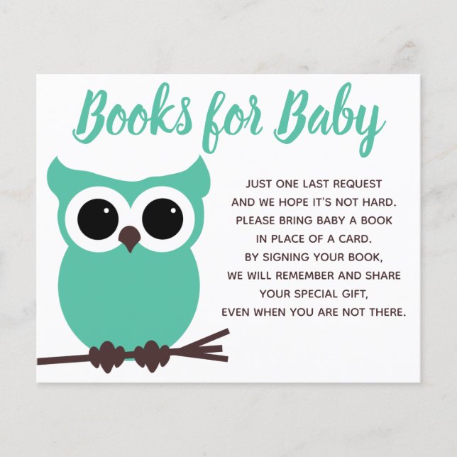 Bücher für Aquamarine Babywaschdusche Einladung (Vorderseite)