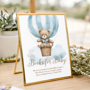 Bücher für Baby-Anzeige Baby Shower-Schild Fotodruck