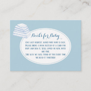 Bücher für Baby-Baby-Shower-Einlage Begleitkarte