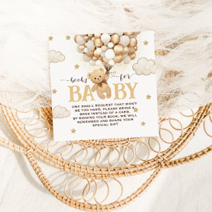 Bücher für Baby Bär Thema Baby Shower Begleitkarte