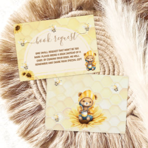 Bücher für Baby Bear Honey Bee Yellow Baby Dusche Begleitkarte