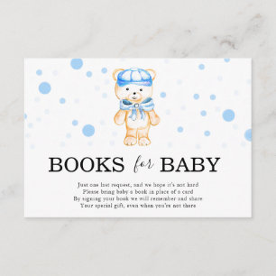 Bücher für Baby Blau Jungen Baby Shower Umschlagka Begleitkarte