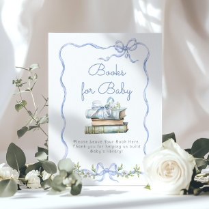Bücher für Baby Blaue Schleife Neues Kapitel Babyp Poster