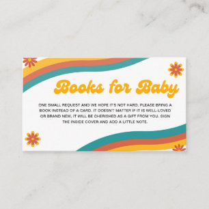 Bücher für Baby Boho Retro Sunshine Baby Dusche Begleitkarte