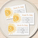 Bücher für Baby Boho Sunshine Sun Babydusche Begleitkarte<br><div class="desc">Diese Bücher für Baby,  Baby Dusche Umschließkarten sind mit einer lächelnden Aquarellsonne dekoriert. Der Text ist anpassbar. Original Wasserfarbe © Michele Davies.</div>