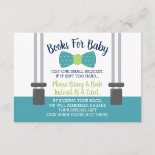 Bücher für Baby, Bow Krawatte Babydusche Begleitkarte