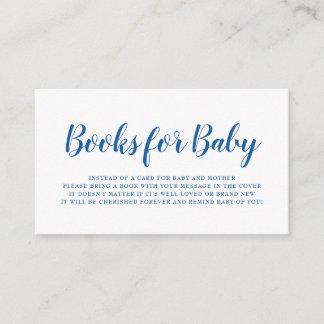 Bücher für Baby Bright Blue Polka Dot Baby Dusche Begleitkarte