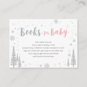 Bücher für Baby, Buchanfrage, Baby Shower Aktivitä Begleitkarte