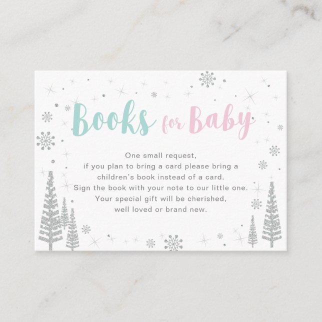 Bücher für Baby, Buchungsanfrage, Kinderdusche Begleitkarte (Vorderseite)