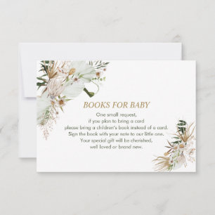 Bücher für Baby, Buchwunsch, Boho-Baby-Party Einladung
