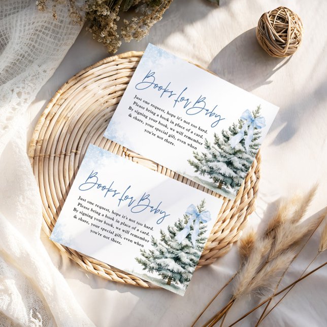 Bücher für Baby Card Blue Snowflake Baby Dusche Begleitkarte (Von Creator hochgeladen)