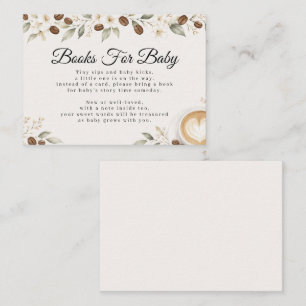 Bücher für Baby Coffee Baby Shower Begleitkarte