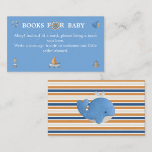 Bücher für Baby Cute Nautical Baby Shower Begleitkarte