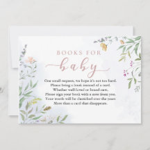 Bücher für Baby-Einlagekarte für Baby-Party