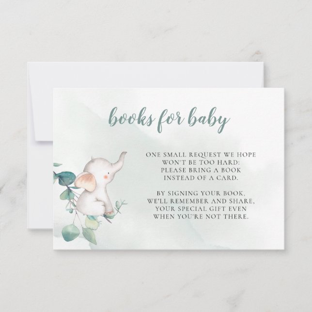 Bücher für Baby Enclosure Card Baby Elephant Dankeskarte (Vorderseite)