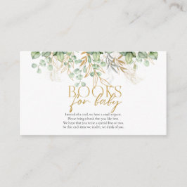 Bücher für Baby Eucalyptus Greenery Baby Shower Begleitkarte